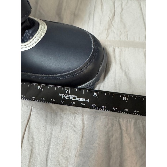 NWT Lands' End Kids Snow Boots Waterproof Thermo Lite Black Gray Hook Loop Sz 12 - Picture 8 of 9
